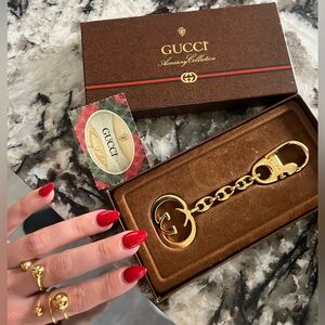 Gold Gucci Keychain - Vintage